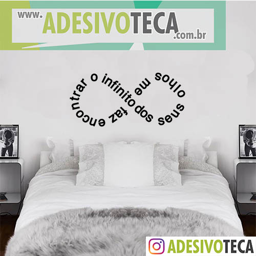 Adesivo de Parede Cabeceira Infinito Adesivoteca Armarios Para Quarto Solteiro ~ Adesivo de Parede Cabeceira Infinito Adesivoteca