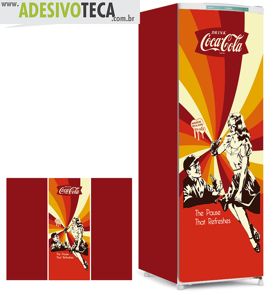 Adesivo Geladeira Coca Retr u00f4 Adesivoteca Quarto, sala, Infantil Artesanato Lata De Leite ~ Adesivo Geladeira Coca Retr u00f4 Adesivoteca Quarto, sala, Infantil
