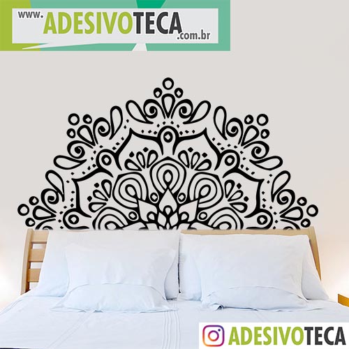 Adesivo de Parede Cabeceira Mandala Adesivoteca Quarto Artesanato Porto ~ Adesivo de Parede Cabeceira Mandala Adesivoteca Quarto