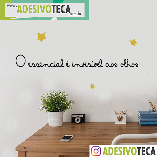Adesivo de Parede Frase O Pequeno Príncipe Adesivoteca Aparador Wahl Groomsman Body ~ Adesivo de Parede Frase O Pequeno Príncipe Adesivoteca