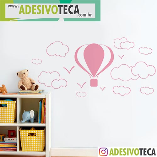 Adesivo de Parede Recortado Nuvens e Bal u00e3o Adesivot Adesivos De Letras E Numeros ~ Adesivo de Parede Recortado Nuvens e Bal u00e3o Adesivot