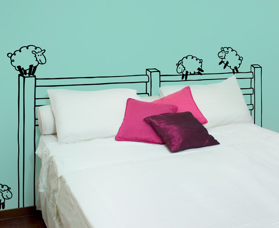 Adesivo Cabeceira Ovelhas alegres para camas Adesivoteca Quarto, sala, Infantil Armario Sob Medida Quarto ~ Adesivo Cabeceira Ovelhas alegres para camas Adesivoteca Quarto, sala, Infantil