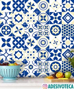Adesivo Azulejo Mix Azul