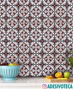 Adesivo Azulejo Mix Telha Floral