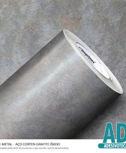 Adesivo Decor Metal Aço Corten Grafite Óxido