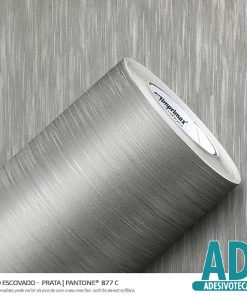 Adesivo Decor Escovado Prata