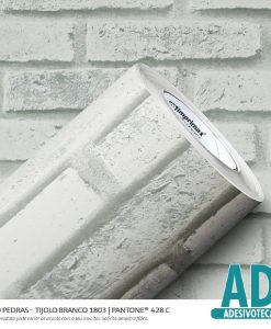 Adesivo Decor Pedras Tijolo Branco