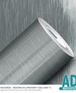 Adesivo Decor Escovado Inox Brilho
