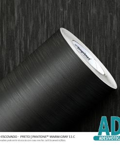 Adesivo Decor Escovado Preto