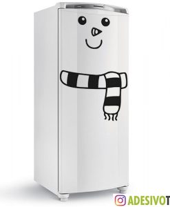 Adesivo Geladeira Boneco de Neve