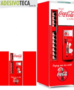 Adesivo Geladeira Vermelha Coca Retro 003