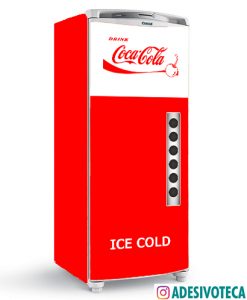 Adesivo Geladeira Vermelha Coca Retro 02