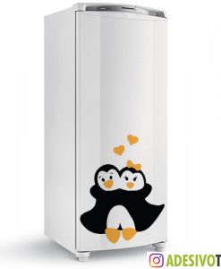 Adesivo Geladeria Pinguins Namorados