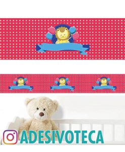 Adesivo Infantil Faixa de Parede Leão 001