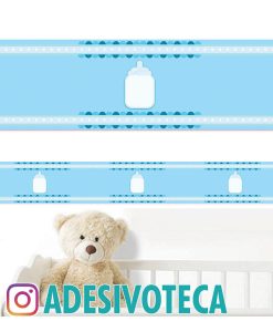 Adesivo Infantil Faixa de Parede Mamadeira 001