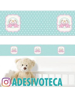 Adesivo Infantil Faixa de Parede Coração 002