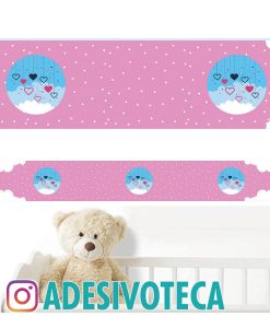 Adesivo Infantil Faixa de Parede Coração 006