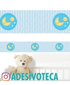 Adesivo Infantil Faixa de Parede Lua 001