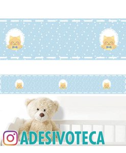 Adesivo Infantil Faixa de Parede Gatinho 004