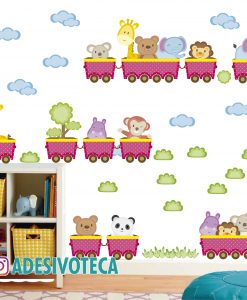 Adesivo Infantil Trem Safari