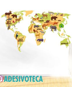 Adesivo Mapa Mundi 004