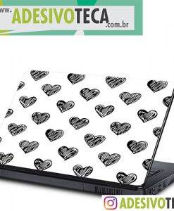 Adesivo Notebook Corações 02