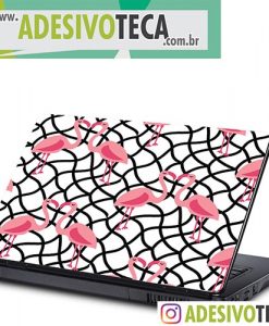 Adesivo Notebook Flamingos