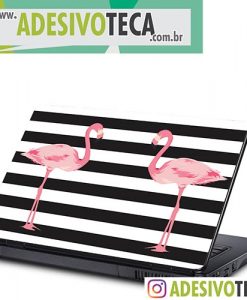 Adesivo Notebook Flamingos 02