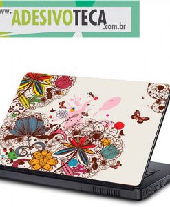 Adesivo Notebook Flores Abstratas