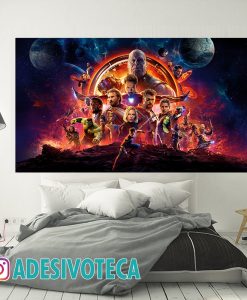 Adesivo Painel de Parede Vingadores Em Pó