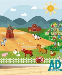 Adesivo Papel de Parede Fazendinha