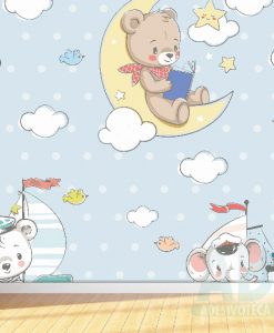 Adesivo Papel de Parede Infantil Baby Ursinho