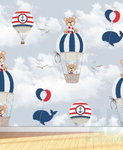 Adesivo Papel de Parede Infantil Baby Balões Ursinho 02
