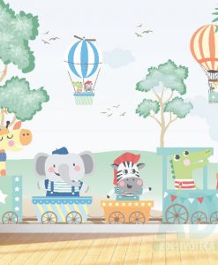 Adesivo Papel de Parede Infantil Baby Trenzinho