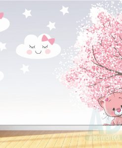 Adesivo Papel de Parede Infantil Baby Primavera, Nuvem.