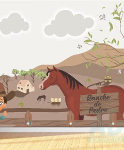Adesivo Papel de Parede Infantil Baby Fazendinha