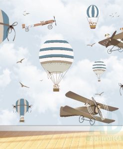 Adesivo Papel de Parede Infantil Baby Avião e Balões 03