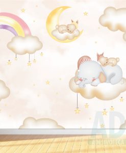 Adesivo Papel de Parede Infantil Baby Nuvem