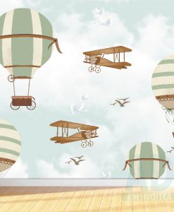 Adesivo Papel de Parede Infantil Baby Balões Verdes