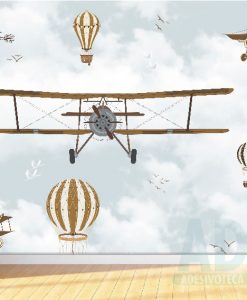Adesivo Papel de Parede Infantil Baby Balões e Aviões 03