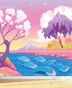 Adesivo Papel de Parede  Infantil Baby Lagoa Azul