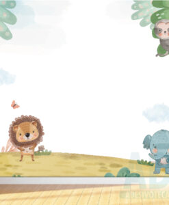 Adesivo Papel de Parede  Infantil Baby Céu do Safari