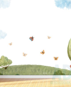 Adesivo Papel de Parede  Infantil Baby Safari Garden