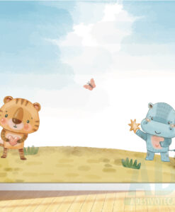 Adesivo Papel de Parede  Infantil Baby Safari Two