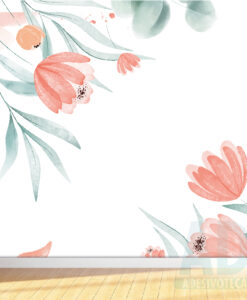 Adesivo Papel de Parede  Infantil Baby Flor Citrus