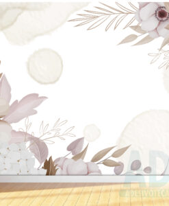 Adesivo Papel de Parede  Infantil Floral Marrom