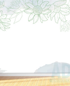 Adesivo Papel de Parede  Infantil Baby Flor Minimalista