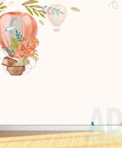 Adesivo Papel de Parede  Infantil Baby Balão Aeróstato