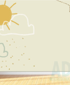 Adesivo Papel de Parede  Infantil Baby Sol Afresco