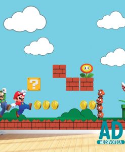 Adesivo Papel de Parede Super Mario